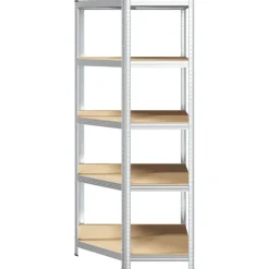 vidaXL Hoekplank met plank Zilver 90 x 90 x 198 cm Bewerkt hout