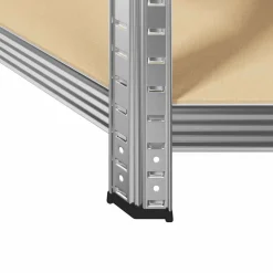 vidaXL Hoekplank met plank Zilver 90 x 90 x 198 cm Bewerkt hout