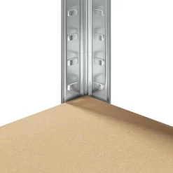vidaXL Hoekplank met plank Zilver 90 x 90 x 198 cm Bewerkt hout