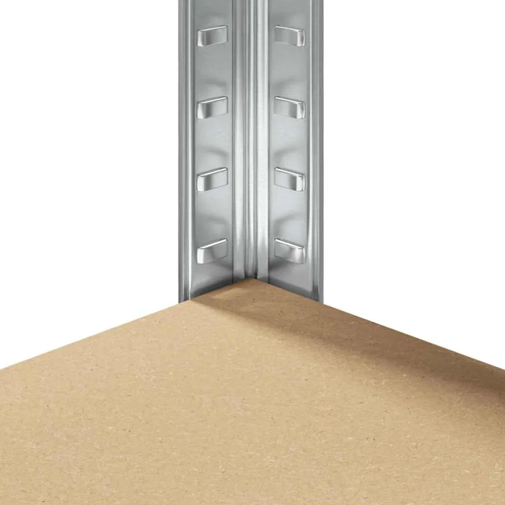 vidaXL Hoekplank met plank Zilver 90 x 90 x 198 cm Bewerkt hout