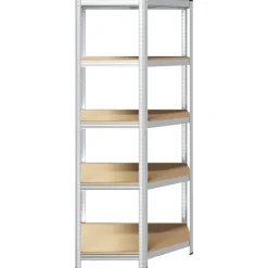 vidaXL Hoekplank met plank Zilver 90 x 90 x 198 cm Bewerkt hout