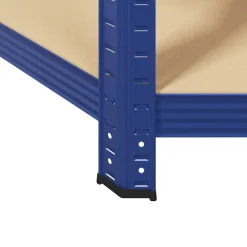 vidaXL Hoekrek 5-laags staal en bewerkt hout blauw