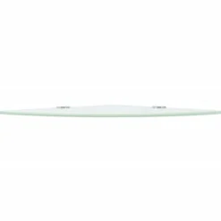vidaXL Hoekschap met chromen dragers 25x25 cm glas wit