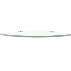 vidaXL Hoekschap met chromen dragers transparant 25x25 cm glas