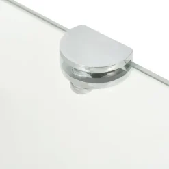 vidaXL Hoekschap met chromen dragers transparant 25x25 cm glas