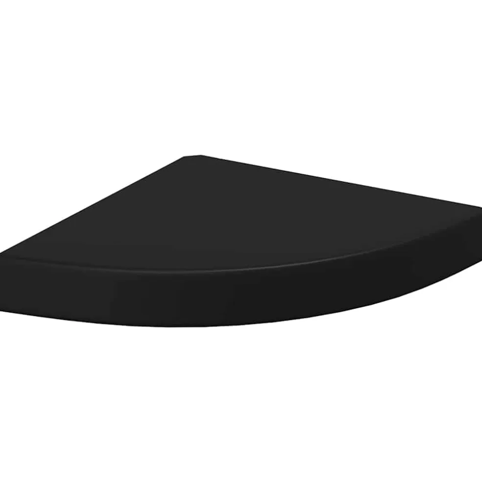 vidaXL Hoekschap zwevend 25x25x3,8 cm MDF zwart
