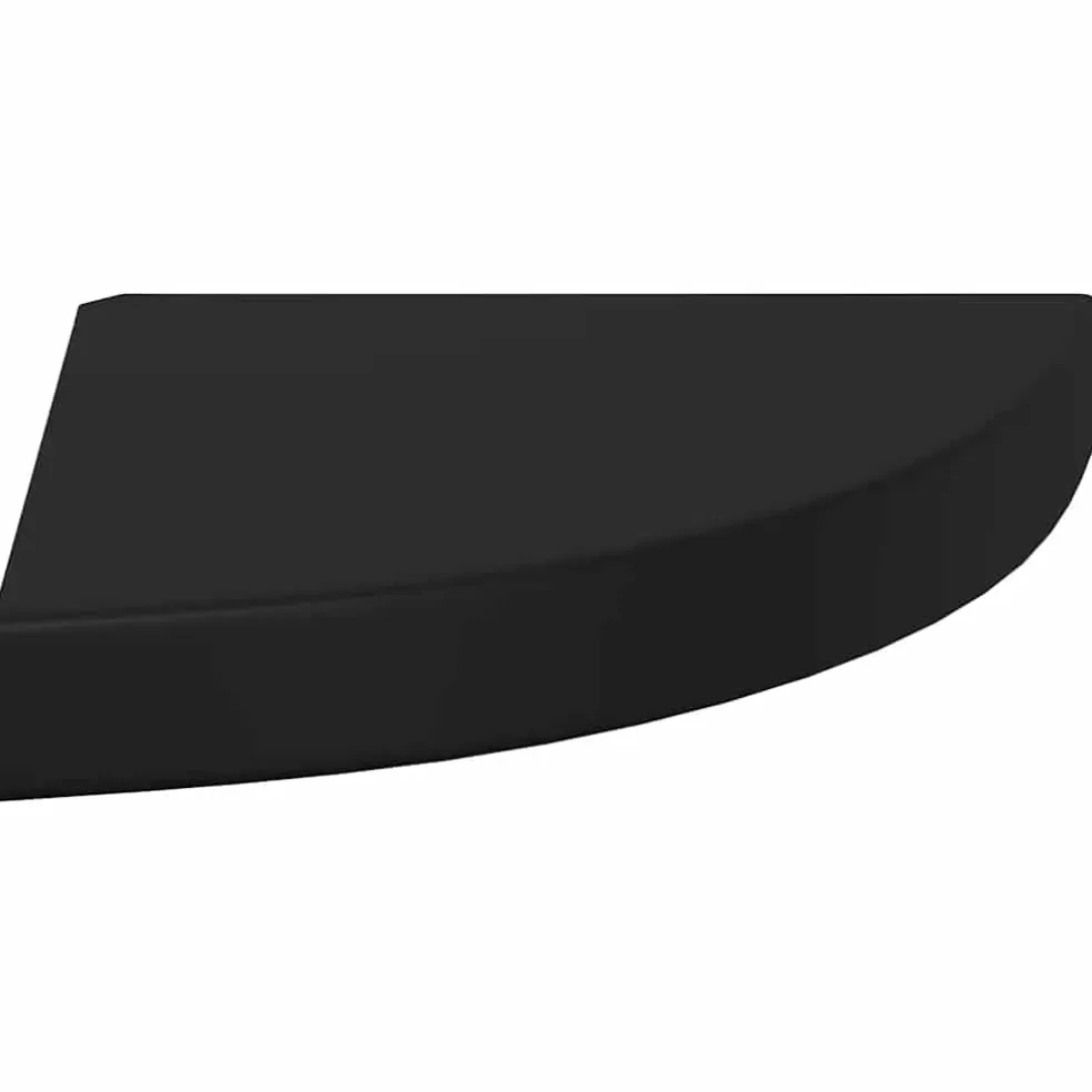 vidaXL Hoekschap zwevend 25x25x3,8 cm MDF zwart