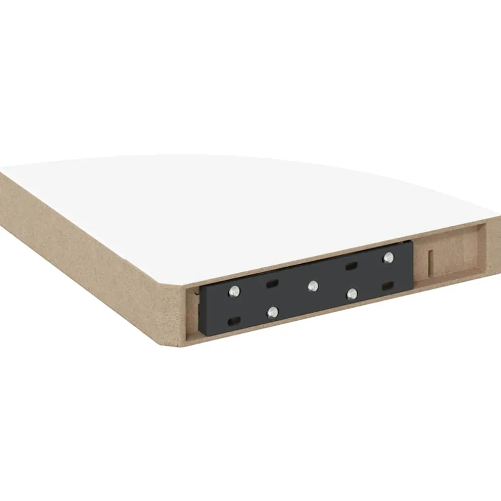 vidaXL Hoekschap zwevend 25x25x3,8 cm MDF wit