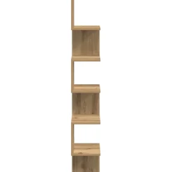 vidaXL Hoekwandschap 20x20x127,5 cm bewerkt hout artisanaal eiken