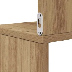 vidaXL Hoekwandschap 20x20x127,5 cm bewerkt hout artisanaal eiken