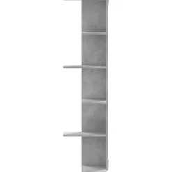 vidaXL Hoekwandschap 36,5x36,5x140 cm bewerkt hout betongrijs