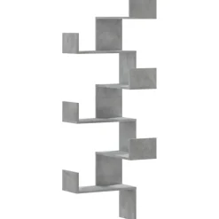 vidaXL Hoekwandschap 45x45x147 cm bewerkt hout betongrijs