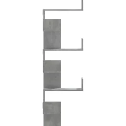 vidaXL Hoekwandschap 45x45x147 cm bewerkt hout betongrijs