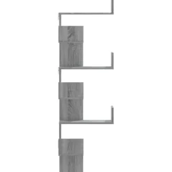 vidaXL Hoekwandschap 45x45x147 cm bewerkt hout grijs sonoma eikenkleur