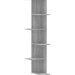 vidaXL Hoekwandschap 36,5x36,5x140 cm bewerkt hout grijs sonoma eiken