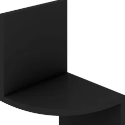 vidaXL Hoekwandschap 19x19x123 cm bewerkt hout zwart