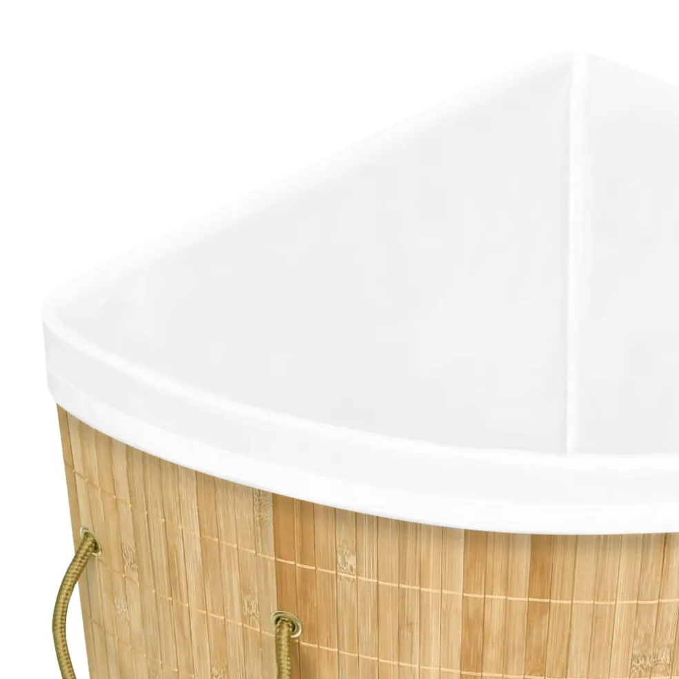 vidaXL Hoekwasmand 60 L bamboe