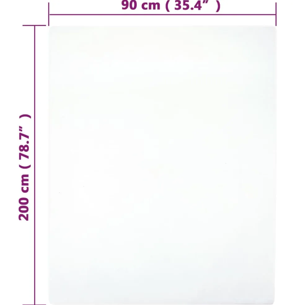 vidaXL Hoeslaken jersey 90x200 cm katoen wit
