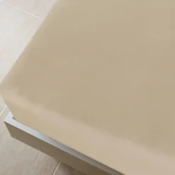 vidaXL Hoeslaken jersey 90x200 cm katoen taupe