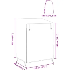 vidaXL Hoes voor buitenschommel 120 x 90 x 155 cm 420D Oxford Stof