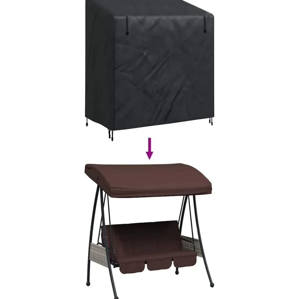 vidaXL Hoes voor buitenschommel 135 x 100 x 165 cm 600D Oxford Stof