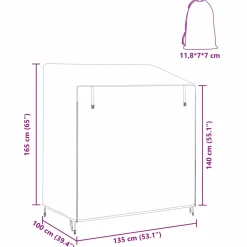 vidaXL Hoes voor buitenschommel 135 x 100 x 165 cm 600D Oxford Stof