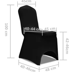 vidaXL Hoes voor stoelen 50 stuks (zwart)