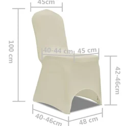 vidaXL Hoes voor stoelen 50 stuks (creme)