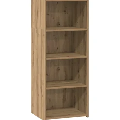 vidaXL Hoge kast Artisanaal eiken 50 x 41 x 124 cm Bewerkt hout