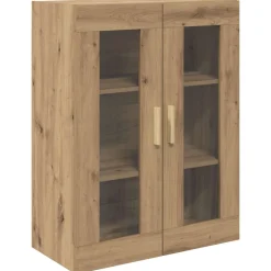 vidaXL Hoge kast Artisan Eiken 69,5 x 34 x 180 cm Bewerkt hout
