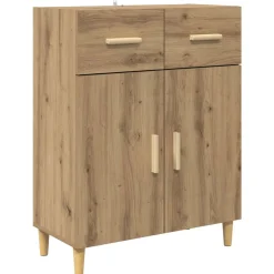vidaXL Hoge kast Artisan Eiken 69,5 x 34 x 180 cm Bewerkt hout