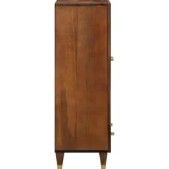 vidaXL Hoge kast Bruin 60 x 33 x 100 cm Massief Mango Hout