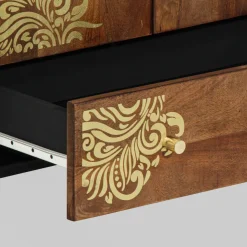 vidaXL Hoge kast Bruin 60 x 33 x 100 cm Massief Mango Hout
