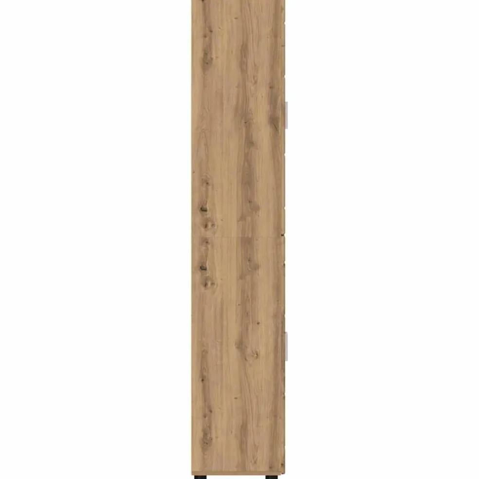 vidaXL Hoge kast FLORIN 60 x 35 x 182 cm Artisan Eiken Bewerkt hout