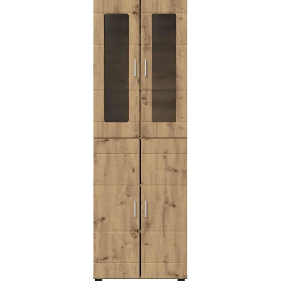 vidaXL Hoge kast FLORIN 60 x 35 x 182 cm Artisan Eiken Bewerkt hout