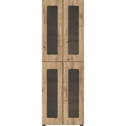 vidaXL Hoge kast FLORIN 60 x 35 x 182 cm Artisan Eiken Bewerkt hout