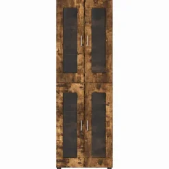 vidaXL Hoge kast FLORIN 60 x 35 x 182 cm Gerookt eiken Bewerkt hout
