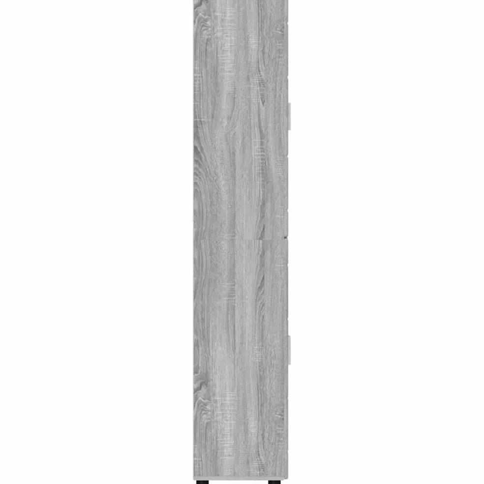vidaXL Hoge kast FLORIN 60 x 35 x 182 cm Grijs Sonoma Bewerkt hout