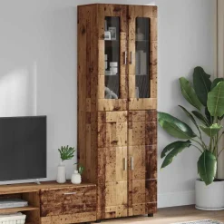 vidaXL Hoge kast FLORIN 60 x 35 x 182 cm Oudhout Bewerkt hout