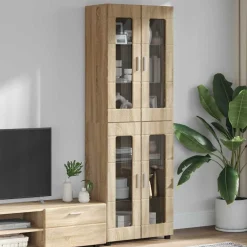 vidaXL Hoge kast FLORIN 60 x 35 x 182 cm Sonoma Eiken Bewerkt hout
