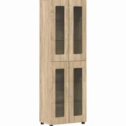 vidaXL Hoge kast FLORIN 60 x 35 x 182 cm Sonoma Eiken Bewerkt hout
