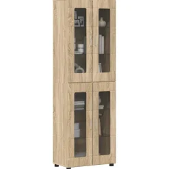 vidaXL Hoge kast FLORIN 60 x 35 x 182 cm Sonoma Eiken Bewerkt hout