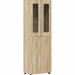 vidaXL Hoge kast FLORIN 60 x 35 x 182 cm Sonoma Eiken Bewerkt hout