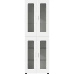 vidaXL Hoge kast FLORIN 60 x 35 x 182 cm Wit Bewerkt hout