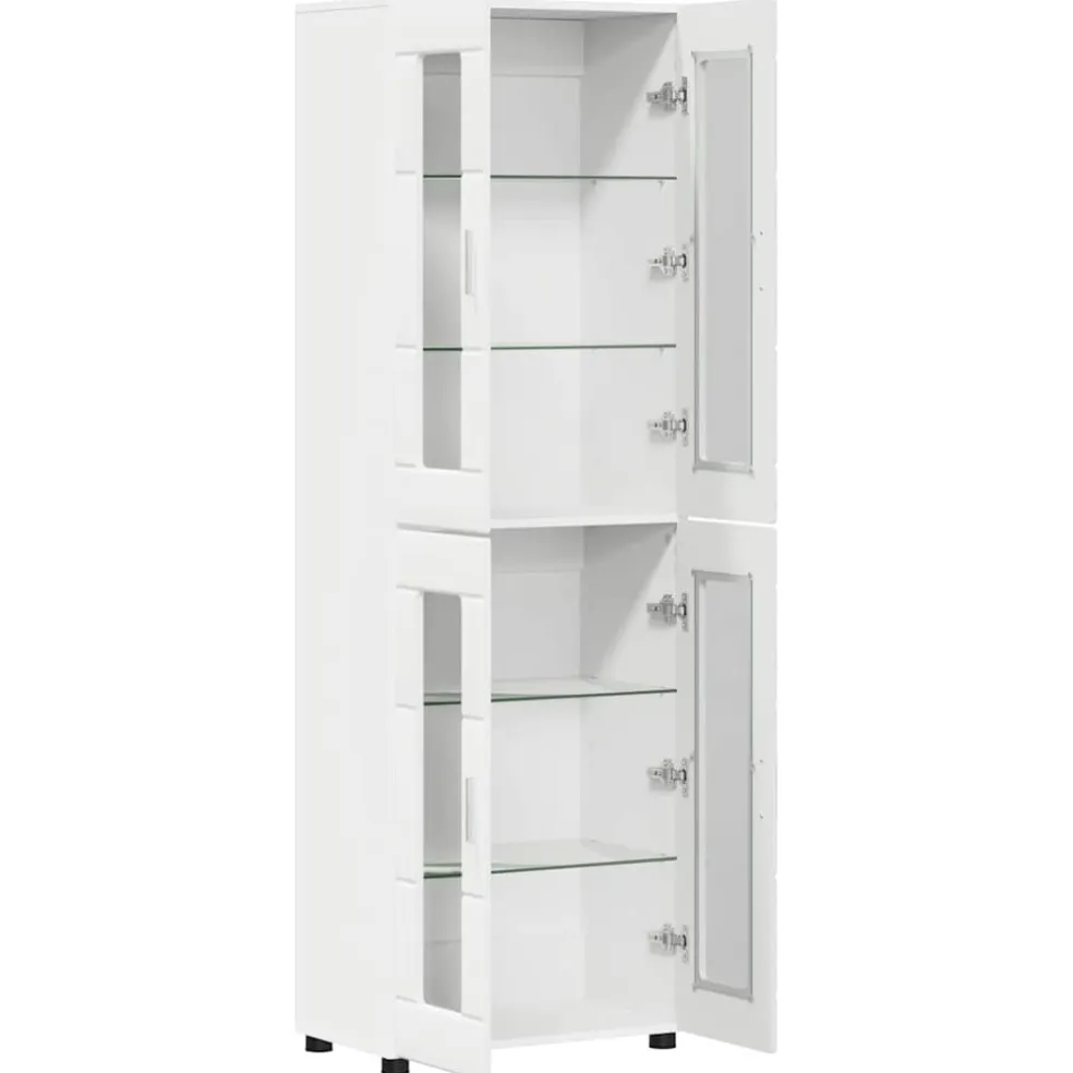 vidaXL Hoge kast FLORIN 60 x 35 x 182 cm Wit Bewerkt hout