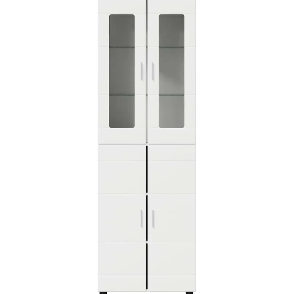 vidaXL Hoge kast FLORIN 60 x 35 x 182 cm Wit Bewerkt hout