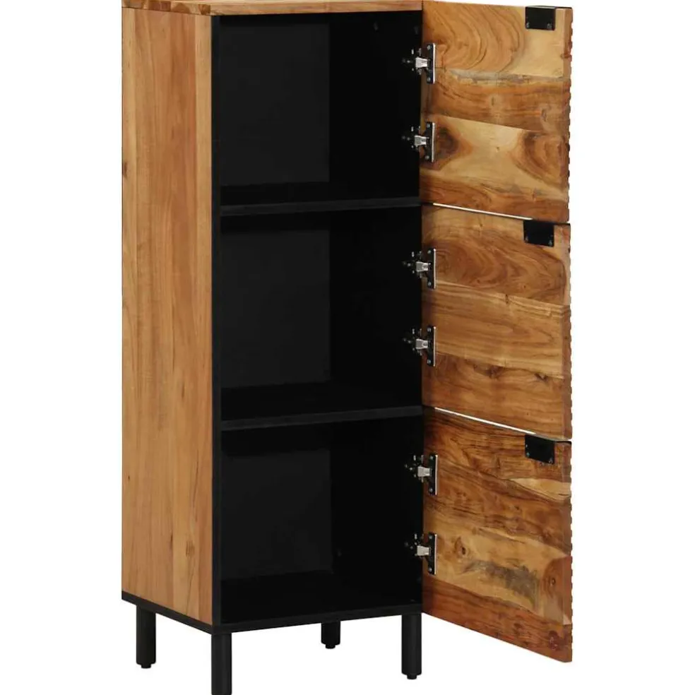 vidaXL Hoge kast met plank Bruin 40 x 33,5 x 110 cm Massief Mango Hout