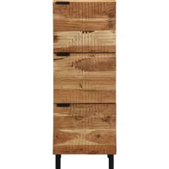 vidaXL Hoge kast met plank Bruin 40 x 33,5 x 110 cm Massief Mango Hout