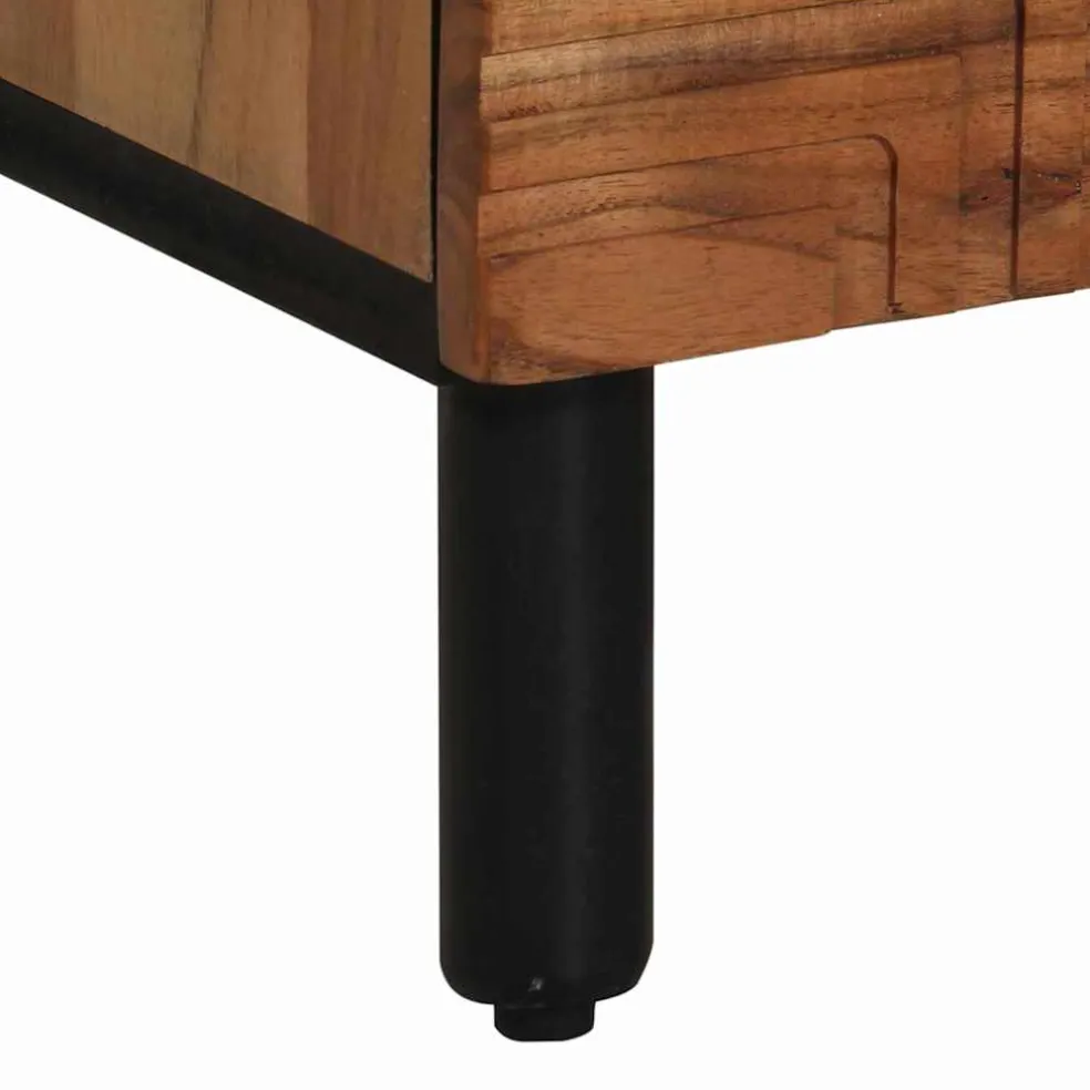 vidaXL Hoge kast met plank Bruin 40 x 33,5 x 110 cm Massief Mango Hout