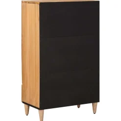 vidaXL Hoge kast Naturel 60 x 33,5 x 100 cm Massief Mango Hout